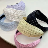 MQTIME  -  Korean Spring and Summer Fresh Wide-edged Polka Dot Headband Women's 2025 New Pressure Hairpin Fashion Headband Hair Accessories
