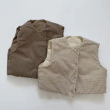 MQTIME  -  Solid Toddler Boys Vest Sleeless Round Neck Thicken Warm Kids Baby Girls Waistcoat New Winter Versatile Little Girls Cotton Vest