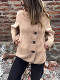 MQTIME  -  Fall/Winter 2025 New Button-down Fur Jacket Lapel Button-down Loose Warm Velvet Sweater