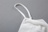 MQTIME  -  Summer New White Pleated V-neck Slim Hip Dress Feminine Hot Girl Slip Skirt
