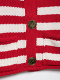 MQTIME  -  Striped Knit Waistcoat Women Summer Casual Sleeveless Women's Tank Top With Button European Style Female Chic Tops