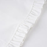 MQTIME  -  Basic Summer Solid U Neck Short Sleeve Single Breasted American College Girls Slim Top Female