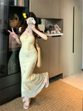 MQTIME  -  Sexy Bodycon Mermaid Dress Summer Fashion Strap Runway Party Robe Women Long Vestidos 2025 New