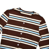  MQTIME  -  Fashion Striped Knitted Two-Piece Set For Women Round Neck Cardigan Top High Waist Straight-Leg Pants Casual Set 2026