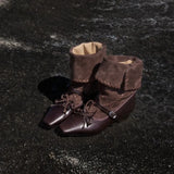 MQTIME  -  Fashion Women's Shoes Luxury Genuine Leather Slouchy Boots for Woman Retro Mary Jane Casual Shoes Designer Shoes Botas Feminina
