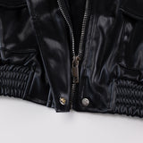 ﻿ MQTIME  -  Autumn & Winter New Arrival Baby & Toddler Clothing 2-4 Years Old Girl Baby Flared Collar Leather Jacket