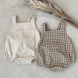 MQTIME  -  Spring Korean Style Baby Boys Girl Bodysuits Sleeveless Corduroy Newborn Baby Boys Girls Jumpsuit Baby Boys Girls Clothes