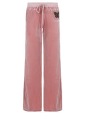  MQTIME  -  Sweet Y2k Low Waist Butterfly Print Rhinestones Slim All Match Casual Straight Pants