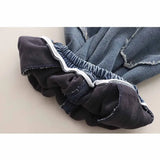 MQTIME  -   Boys Thick Fleece Jeans Pants Autumn Winter New Children Padded Warm Trousers Baby Casual Long Pants Baby Clothes