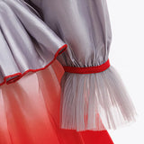 MQTIME  -  Halloween Girls Dress 2025 New Kids Lace Grey Mesh Sweet Gown Children Fashion Tulle Vestidos Princess Elegant Dresses 3-10Y