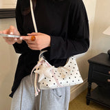  MQTIME  -  Cute Polka Dot Small Shoulder Bag Ladies Short Handle Casual Daily Underarm Purse Women Crossbody Bags Female Handbags
