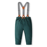 MQTIME  -  4Piece Sets Spring Autumn Kids Clothes Boys Korean Fashion Gentleman Long Sleeve Baby Tops+Pants Toddler Boutique Outfits BC1255