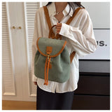 MQTIME  -  High-End Ladies Large Capaci Bapa Faionable Student Bookbag Waterproof PU Leather Casual Travel Bag with Double Straps
