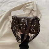 MQTIME  -  women's bag motorcycle bag leopard print crossbody bags y2k designer bag women's bags trend new in high end bag novelty