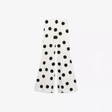 MQTIME  -  Sexy Polka Dot Women's Top Pants Sets Off Shoulder Backless Tube Top High Waist Straight Pant Female Suit Summer Lady Outfits