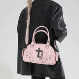  MQTIME  -  Vintage Fashion Cool Punk PU Leather Cross Large-capacity Storage Bag Unisex Bag Crossbody Bags Handbag Womens Bag Purses