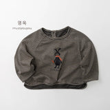 MQTIME  -  Spring New Children Long Sleeve T Shirts Baby Casual Tops Boys Girls Striped T Shirts Cotton Infant Tee Toddler Clothes