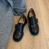 MQTIME  -  shoes women Spring and Autumn thick heel round toe loafers women's singles shoes