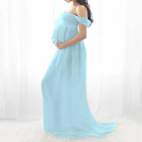 Mqtime V Neck Lace Wedding Dress Maternity Clothes Breast Feeding Dress Supplier Maternity Dress Women Mesh Knee High Maternity Dress