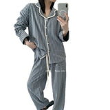 MQTIME  -  Women's Flannel Pajama Set - Oversized and Slim-Fitting Cozy and Warm for Fall/Winter with Color-Blocking Plaid Lapels