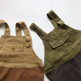 MQTIME  -  Spring Korean Style Baby Boys Suspenders Pants Patchwork Casual Toddlers Kids Loose Straps Trousers