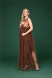  MQTIME  -  Chiffon Photography Dress Maternity Off Shoulder Maxi Dresses Pregnant Women Evening Dresses Photoshoots Button Summer Gowns