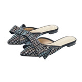 Mqtime Europe and the United States Super Flash Bow Rhinestone Shiny Wine Glass with High Heel Women's Slippers