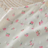 MQTIME  -  Printed Breathable Convex Jacquard Thin Suspender Shorts Lace Pajamas New Home Wear