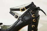 MQTIME  -  Summer Ladies 2.5 Platform Cute Bow Lace Princess Lolita Shoes Party 10cm High Heel Buckle Big size 43