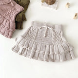 MQTIME  -  Autumn Spring 0-4Yrs Kids Knitting Solid Color Shorts Children Pants Baby Girl Knitting Short Skirt