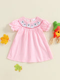 MQTIME  -  Adorable Infant Girl Halloween Costume Cute Pumpkin Witch Embroidery Long Sleeve Dress for Autumn Celebration