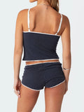 MQTIME  -  Women Pajamas Sets Sleeveless Camisole+Shorts Two Pieces Suits Sexy Sleepwear Casual Home Clothes Female Dot Printed Loungewear