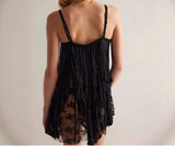 MQTIME  -  Women's Clothing 2025 Autumn New Style Pure Desire Splicing Sexy Irregular Lace Camisole Top
