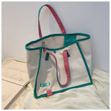 MQTIME  -  Casual Large Capaci Canvas oulder Bag Handbag Artistic Tote Bag Trendy New Ins Big Bag Soft Foldable Magnetic Bule