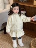  MQTIME  -  Winter New Girls Warm Coat Long Sleeve Solid Children Jacket Princess Cute Baby Girl Fleece Coat Fashion Kids Clothes