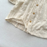 MQTIME  -  New Kid's Baby Summer Blouse Sweet Embroidery Floral Girls Short Sleeve Shirt Base Tops Children's Outdoor Clothes 1-6T
