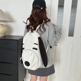 MQTIME  -  Cute Little Dog Canvas Bapa Portable Travel Bag Korean Sle Student Fem oulder Bag Large Capaci Foldable Bapa
