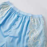  MQTIME  -  Summer Women Retro Satin Pajama Sets Sleeveless Camisole Tops with Shorts 2 Piece Outfits Lace Trim Sleepwear