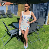  MQTIME  -  Sex Floral Sequin Nightclub Sexy Party Dress Women Spaghetti Strap Mini 2026 Spring Summer Dress Slim Bodycon Dresses