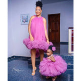 MQTIME  -  Lovely Mom And Daughter Tulle Dresses For Party Extra Puffy Ball Gowns Mini Length Custom Made Photo Shoot Evening Gowns