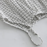 MQTIME  -  100%Cotton White Plaid Girls Dress Summer New Children's Casual Loose Sleeveless Adjustable Sling Dresses With Two Large Pockets
