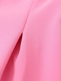 MQTIME  -  Halter Waist Cinched Dress One Neck Pink Pleated Fuffy Short Dresses Slim Fit Suspender Dress Women Strap Party Evening Gown