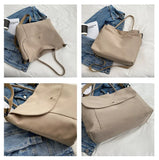 Mqtime Designer women handbag Large Capacity Shoulder Bags for female Casual Canvas ladies messenger bag Commuter big tote bag khaki