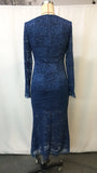 MQTIME  -  Women Long Sleeve Floral Lace Bodycon Maxi Dress Sexy V Neck See Through Sheer Beach Vacation Dress Elegant Cocktail Party Dress