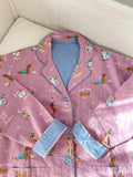 MQTIME  -  Floral Print Cotton Pajamas Long Sve Women's Home Clothes Set Spring Autumn Large Size Sweet Sle Spwear Ensemble