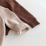 MQTIME  -  New Autumn Winter 0-3Yrs Toddler Baby Girl Boys Clothes Infant Baby Girls Boys Long Sleeved Solid Color Cardigan Jumpsuit