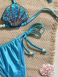 MQTIME  -  Sexy Lace Up Brazil Bikini Women Split Swimsuit Beach Vacation Bikini New All Season Backless Bikini 2 Piece Set