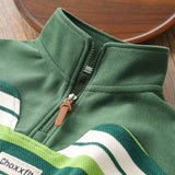 MQTIME  -  Boys Autumn Striped Sweatshirt Children Wrm Pullover Kids casual Loose Tops Teenage Fashion Warm Jumper 4-14 Years Old