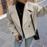 MQTIME  -  Solid Casual Loose Jacket Coats For Women 2025 Winter Vintage Women's Jackets Overcoat Autumn Female Coat Outerwears Tops