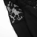 MQTIME  -  Lace Patchwork Bodycon Camisole Maxi Dress Women Fashion Spaghetti Straps Backless Slim Birthday Party Long Robe Evening Gown